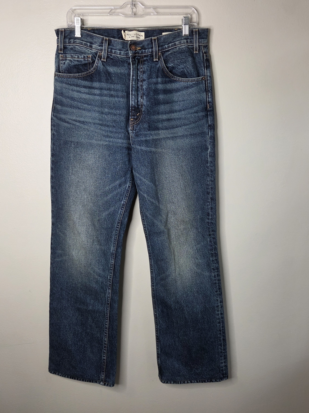 Nili Lotan Mitchell Blue Denim Straight Leg Jeans